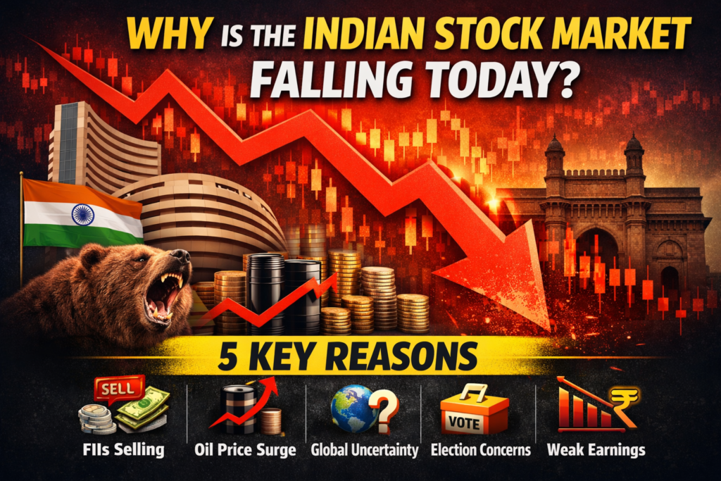 Why is the Indian Stock Market Falling Today? 5 Key Reasons Behind the Sensex and Nifty Crash