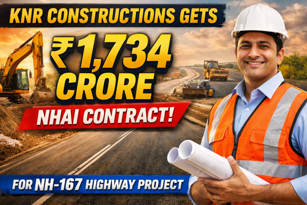 KNR Constructions Gets ₹1,734 Crore NHAI Contract for NH-167 Highway Project in Telangana