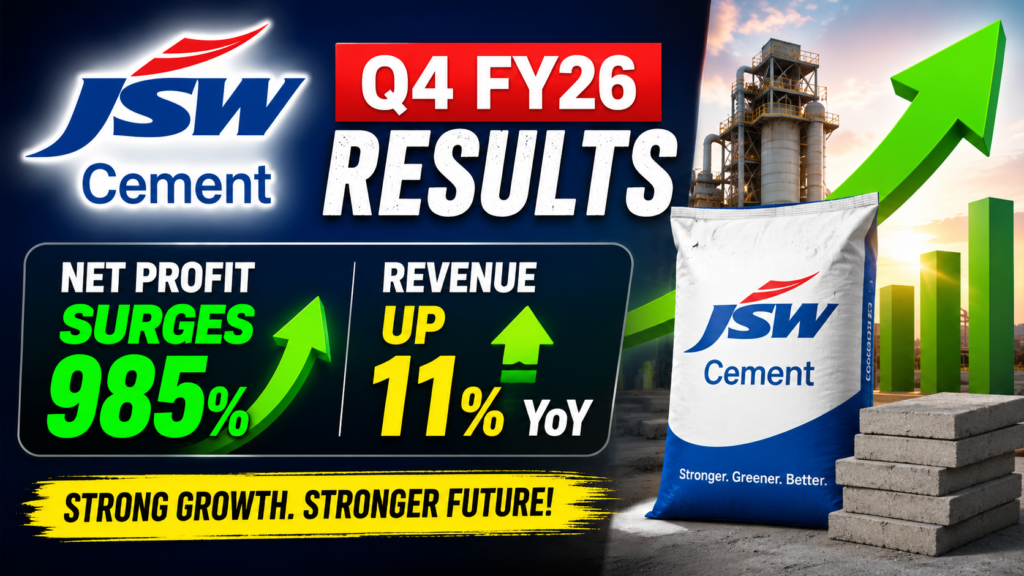 JSW Cement Q4 FY26 Results: Net Profit Surges 985%, Revenue Up 11% YoY — Full Analysis