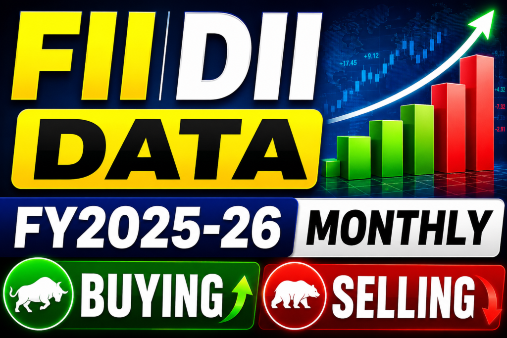 FII DII Data FY2025-26: Monthly Buying and Selling Figures from April 2025 to May 2026
