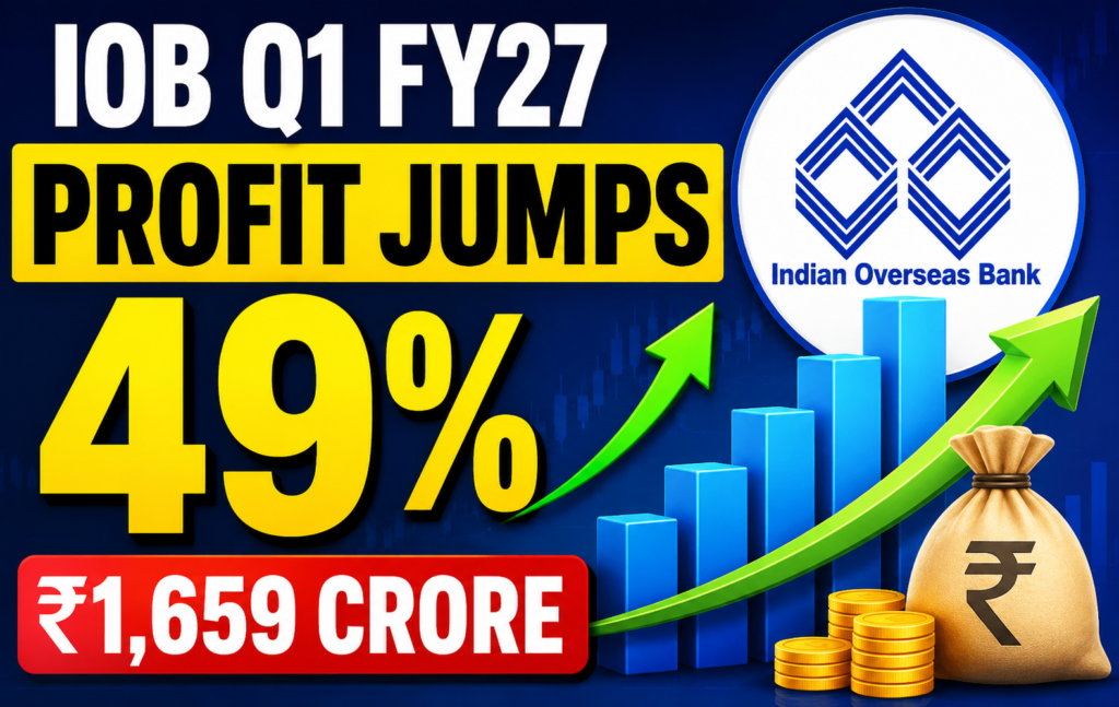 Indian Overseas Bank Q1 FY27 Results: Net Profit Jumps 49% to ₹1,659 Crore